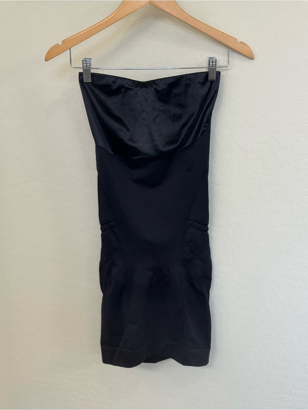 Spanx Black Slimmer & Shine Strapless Full Slip Shapewear lSize L